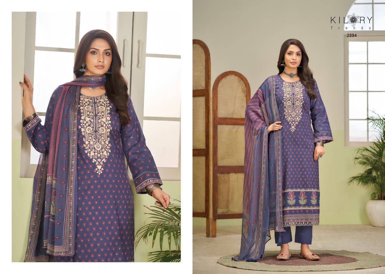 RANGMANCH By KILORY TRENDS 2591 To 2596 Series Stylish Beautiful Colourful PURE LAWN COTTON Dresses At Wholesale Price